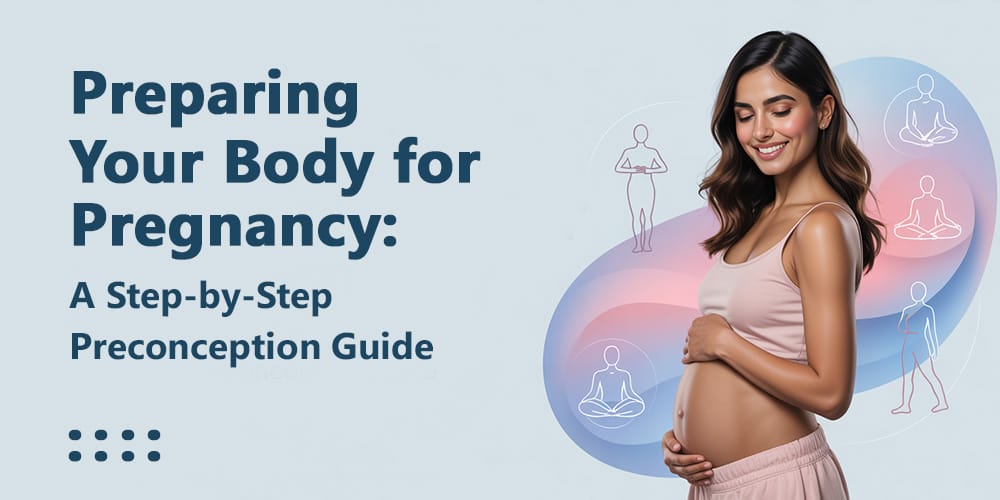 Pregnant woman with preconception guide