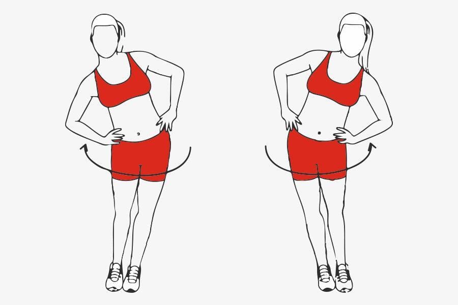 Hip circles exercise for pelvic floor 